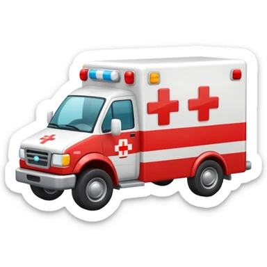 Ambulance with bandaid sticker