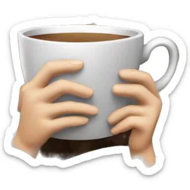 pale brunette girl inside a blanket sipping coffee eyes closed sticker