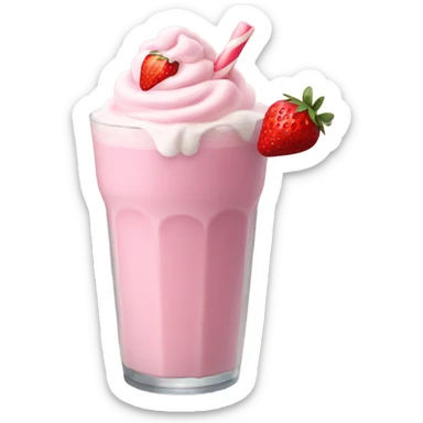 Strawberry milkshake sticker