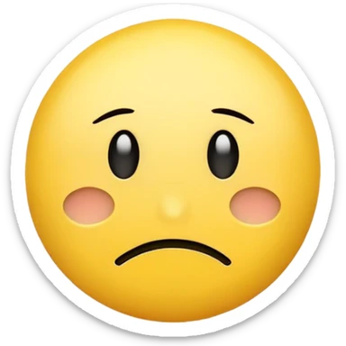 sad cute smiley face sticker