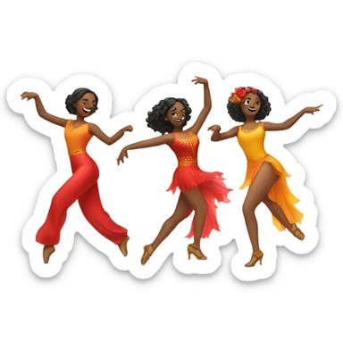 Trio salsa dancing  sticker