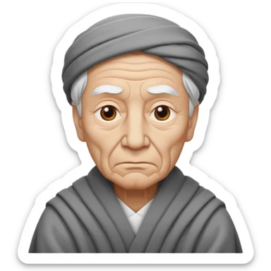 Wise man B&W sticker