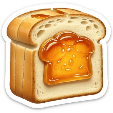 halbes aufgeschnittenes helles brot mit marmelade

 sticker