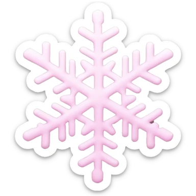 pastel pink snowflake  sticker