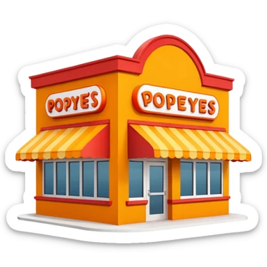 Popeyes restaurant  sticker