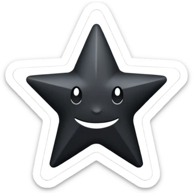 Black star  надпись sticker