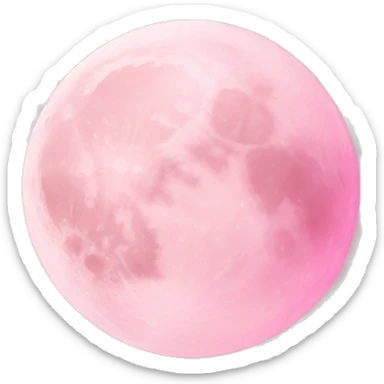 Light pink pink moon sticker