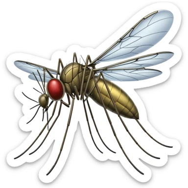 Mosquito on plane sticker