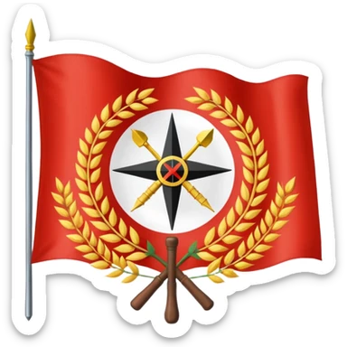 The flag of East Germany (the German Democratic Republic or GDR) consisted of the traditional German black, red, and gold horizontal tricolor, distinguished by a central emblem of a Centered in the red band, the national emblem featured a hammer, a compass, wreath of wheat. sticker