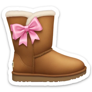 ugg boots with a pink bow sticker