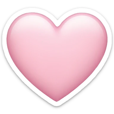 light pink heart sticker
