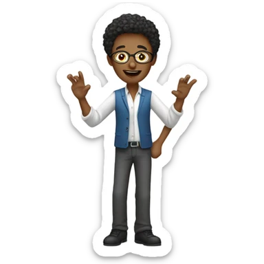 Creative happy modern teacher of English sticker