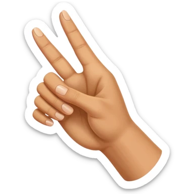 Small amount gesture as if pinching sticker