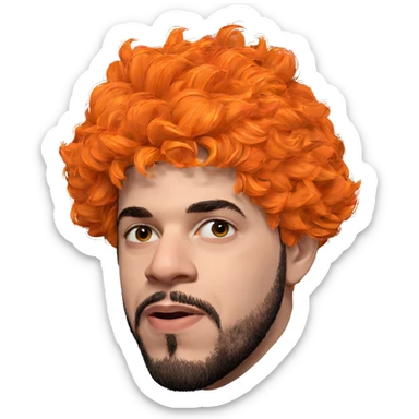 realistic portrait of bearded man sticker