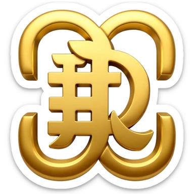 3D Chinese character sticker