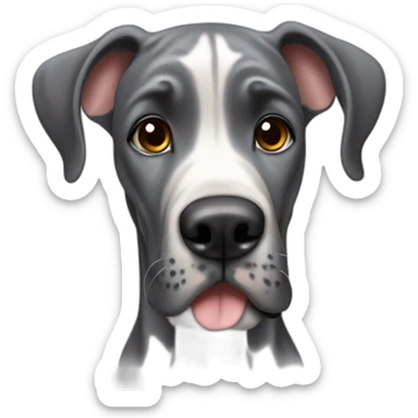 Cute little Great Dane sticker