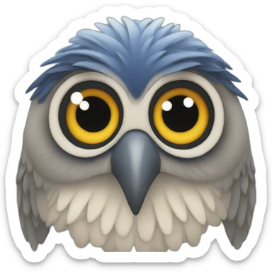 Búho azul sticker