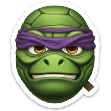 middle aged mutant ninja turtle sticker