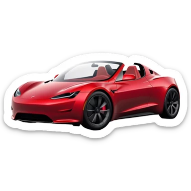 Tesla Roadster - Tesla (Model Year: 2020) (Iconic colour: Dark Red) sticker
