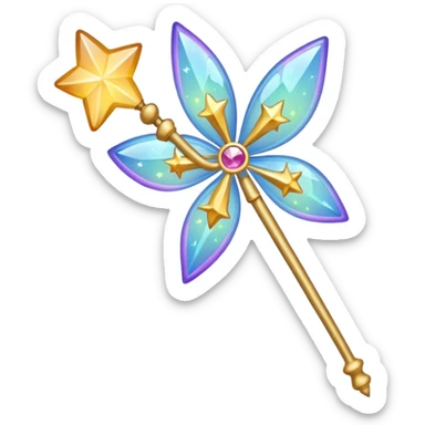 Fairy wand with magic sticker