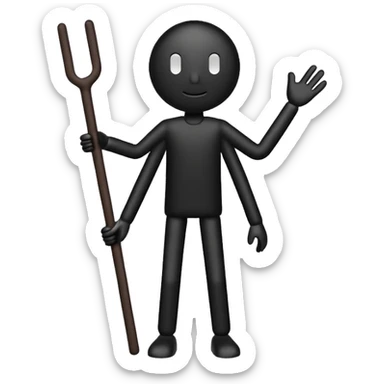 create a stick figure body standing still sticker