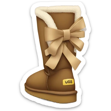 Uggs with a bow sticker