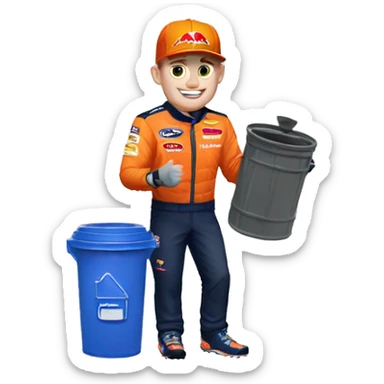 Max Verstappen max with trash can sticker