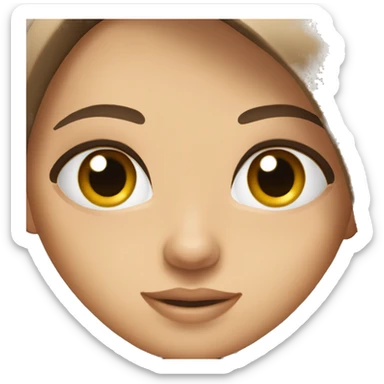 Girl with brown eyes, long straight hairM brunette sticker