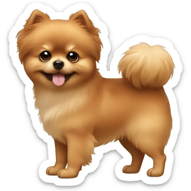 A pomeranian boo (light brown) and maltipoo (brown) sticker