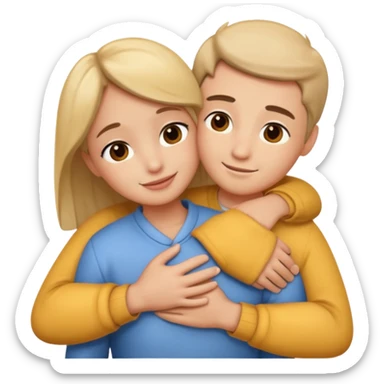 Caring hug sticker