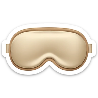 silk beige sleep mask sticker