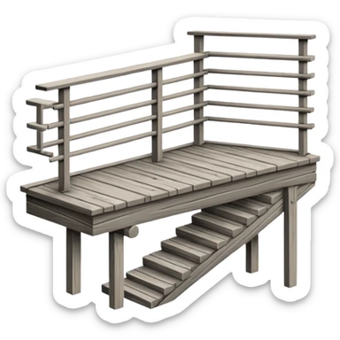 Wooden balcony sticker