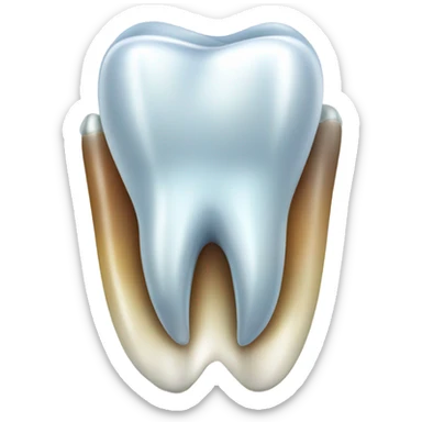 Cold capped tooth sticker
