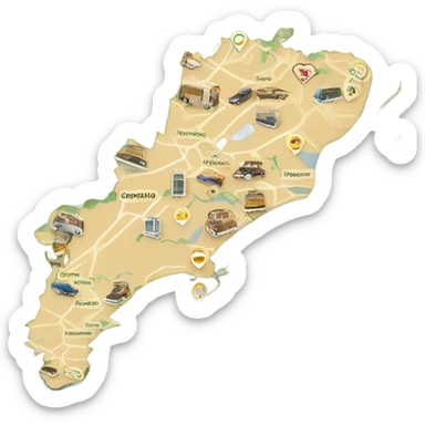 South America Brazil map sticker