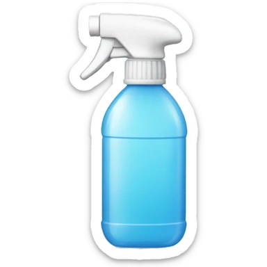 Spray bottle spraying water sticker