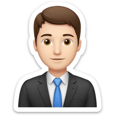 male HR assistant, friendly office worker, no headset sticker