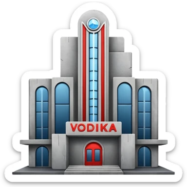 The dark building of the vodka  sticker
