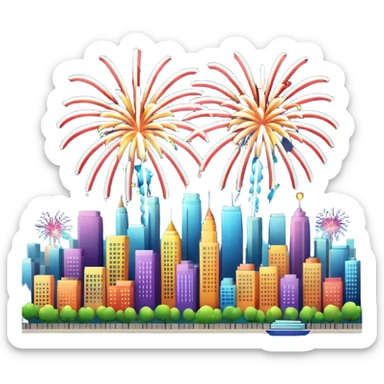 Fireworks city sticker