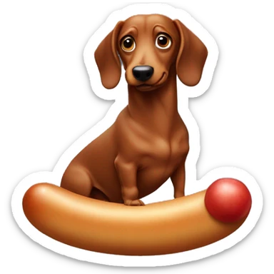 Sausage dog with Pluto sticker