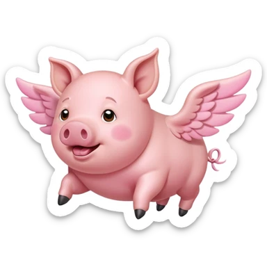 Flying pig  sticker