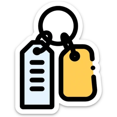 hotel room key with tag sticker