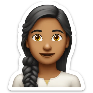 sweet indian girl who is in her 30s and approachable and happy sticker