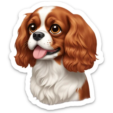 Ruby cavalier King Charles spaniel sticker