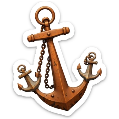 Anchor And Grapnel sticker