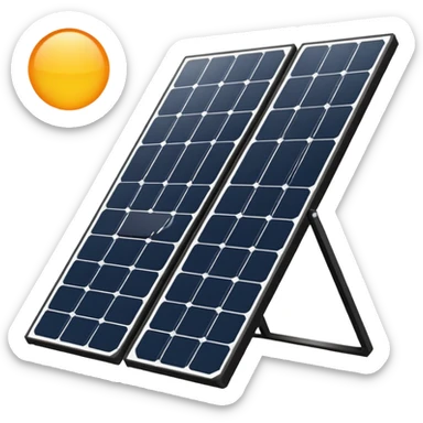 2d solar panel lines sticker