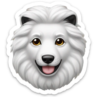 A bordacolli with black And white furr  sticker