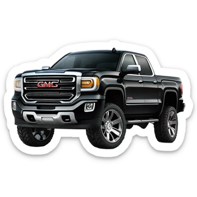 Black gmc Denali lifted truck sticker