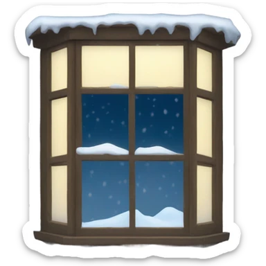 Snow night window sticker