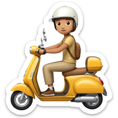 riding a scooter sticker