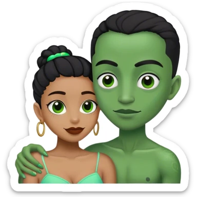 Black Mexican alien who wins Jen from e Jake Kai. Ie.  Kai.  sticker